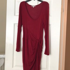 Deep red dress